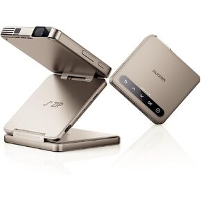 جهاز عرض صغير محمول للجيب Aurzen ZIP ثلاثي الطي DLP، بلوتوث 5.4، انعكاس الشاشة، تركيز ToF Zero-Lag، وقت تشغيل 1.5 ساعة، يعمل بمنفذ USB-C، جهاز عرض بيكو للسفر/الخياطة/الحرف اليدوية، ذهبي in Kuwait