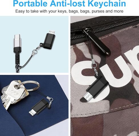 محول Micro USB إلى USB C، 4 حزم محول Micro USB 2.0 ذكر إلى نوع C أنثى للشحن ومزامنة البيانات لهاتف Samsung Galaxy A02 A01 A10 A10s S7 S6 J8 J7 J6 J5 J4 J3 J2، Note 6 5، Nexus 5 6 وأجهزة Micro USB in Saudi Arabia