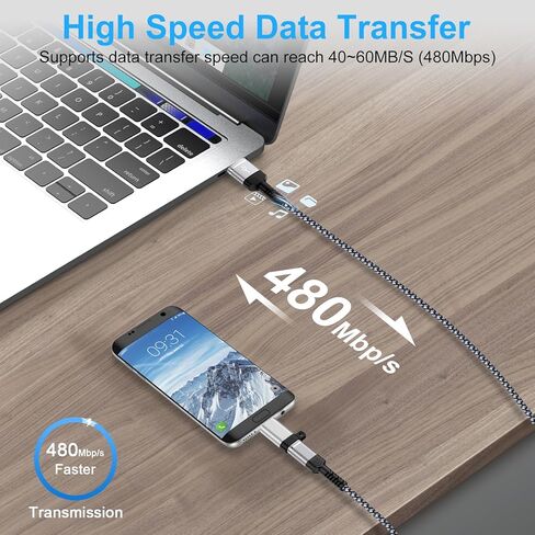 USB C to Micro USB Adapter, 4-Pack USBC Female to Micro USB Male Converter Charge & Data Sync for Samsung Galaxy A02 A01 A10 A10s S7 S6 J8 J7 J6 J5 J4 J3 J2,Note 6 5,Nexus 5 6 & Micro USB Devices in Saudi Arabia