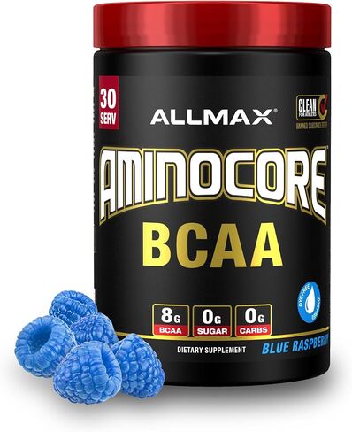ALLMAX Nutrition AMINOCORE BCAA Powder, 8.18 Grams of Amino Acids, Intra and Post Workout Recovery Drink, Gluten Free, Pineapple Mango, 315 g in Saudi Arabia