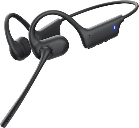 CXK Open Ear Headphones with Mic, Bluetooth 5.4 Dual Noise Canceling Mic for Clear Calls, 23g Lightweight Headset with Mute Button, 12H Playtime Air Conduction Headphones for Call, Meeting, Drivingng in Kuwait