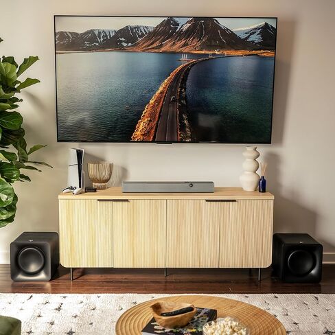 Klipsch Flexus CORE 100 2.1 Channel Powered by Onkyo Bluetooth Sound Bar with Dolby Atmos and Custom Tuned Bass - Walnut, 28" W in Saudi Arabia