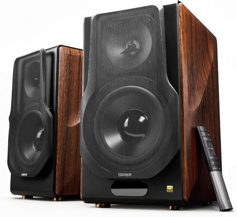 Edifier S3000MKII Audiophile Speakers, Hi-Res 2.0 Powered Bookshelf Speakers with 256W RMS, aptX HD Bluetooth, 5.8GHz Wireless, Planar Magnetic Tweeter - for Turntable, Home Audio in Saudi Arabia