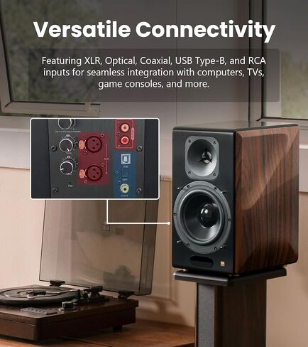 Edifier S3000MKII Audiophile Speakers, Hi-Res 2.0 Powered Bookshelf Speakers with 256W RMS, aptX HD Bluetooth, 5.8GHz Wireless, Planar Magnetic Tweeter - for Turntable, Home Audio in Saudi Arabia