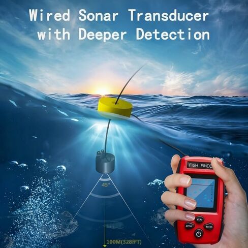 كاياك المحمولة عمق الأسماك مكتشف المياه المحمولة صياد السمك سونار Castable قوارب الكاياك Fishfinder محول الصيد شاشة الكريستال السائل in Saudi Arabia