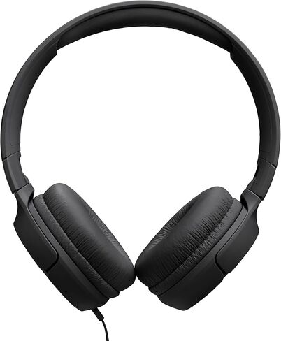JBL Tune 520C USB-C Wired on-Ear Headphones with Hi-Res Audio Support, JBL Pure Bass Sound, USB-C connectivity, 3-Button Remote with Microphone and EQ presets Control (Black) (Renewed) in Saudi Arabia