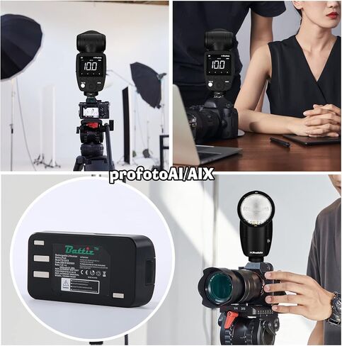 Replacement Li-Ion Battery Compatible with Profoto Camera Flash A1/A1X/A10 Series (100498/100397) 7.2V 3000mAh/21.6Wh in Saudi Arabia