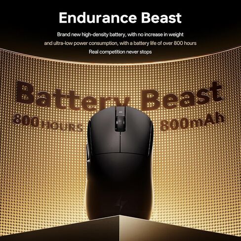 ماوس الألعاب اللاسلكي ATK Dragonfly A9 Air، مستشعر PAW3950 الفائق، DPI يصل إلى 42000، 47 جم خفيف الوزن، 8K استقصاء، عمر بطارية 300 ساعة، 5 أزرار قابلة للبرمجة، وضع مزدوج 2.4G/سلكي - برتقالي غروب الشمس in Kuwait