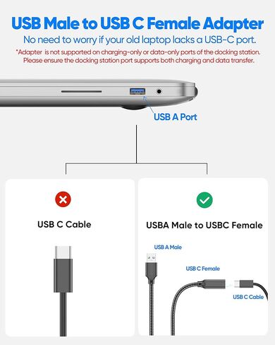 محول USB C أنثى إلى USB ذكر 2 حزمة، كابل تمديد USB C أنثى إلى USB A ذكر 10 جيجابت في الثانية 6 بوصات، USB 3.2 Gen 2 OTG، 60 وات و3 أمبير كابل محول USBA إلى USBC لأجهزة الكمبيوتر المحمول، الكمبيوتر الشخصي، قرص U، Mag-safe in Saudi Arabia