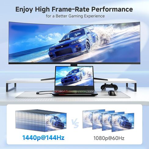 كابل ماتس من الألومنيوم USB C إلى محول HDMI، 4K@60 هرتز، 1440p@144 هرتز، HDR، 4K USB من النوع C إلى محول HDMI لأجهزة iPhone 17/16، MacBook، الكمبيوتر اللوحي، التلفزيون والشاشة in Saudi Arabia
