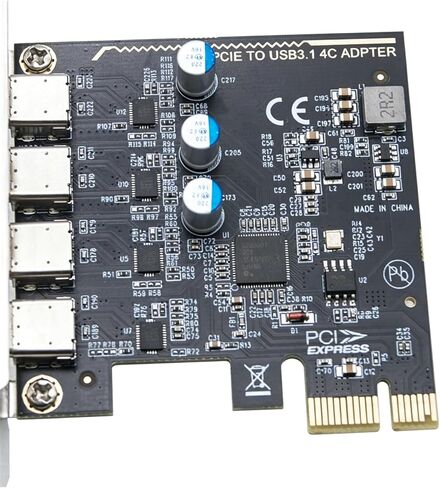 PCIE إلى 4 منافذ من النوع C، بطاقة توسيع محول داخلي، بطاقة توسيع لملحقات سطح المكتب، مقسم لسطح المكتب in Kuwait