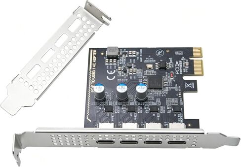 PCIE إلى 4 منافذ من النوع C، بطاقة توسيع محول داخلي، بطاقة توسيع لملحقات سطح المكتب، مقسم لسطح المكتب in Kuwait