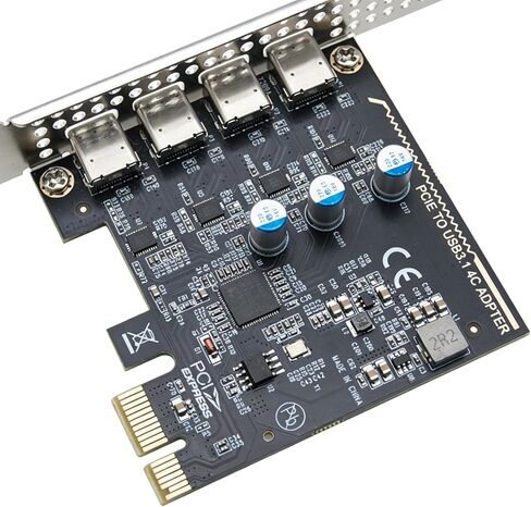 PCIE إلى 4 منافذ من النوع C، بطاقة توسيع محول داخلي، بطاقة توسيع لملحقات سطح المكتب، مقسم لسطح المكتب in Kuwait
