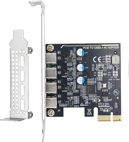 PCIE إلى 4 منافذ من النوع C، بطاقة توسيع محول داخلي، بطاقة توسيع لملحقات سطح المكتب، مقسم لسطح المكتب in Kuwait
