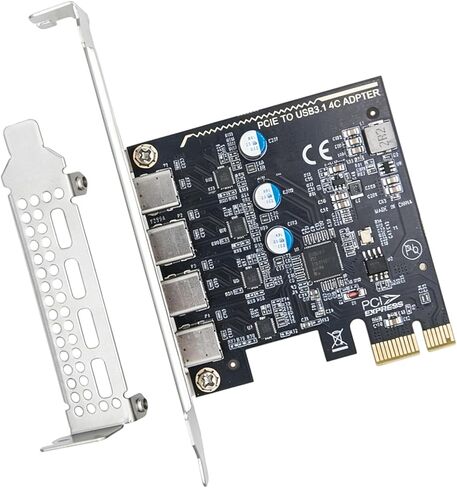 PCIE إلى 4 منافذ من النوع C، بطاقة توسيع محول داخلي، بطاقة توسيع لملحقات سطح المكتب، مقسم لسطح المكتب in Kuwait