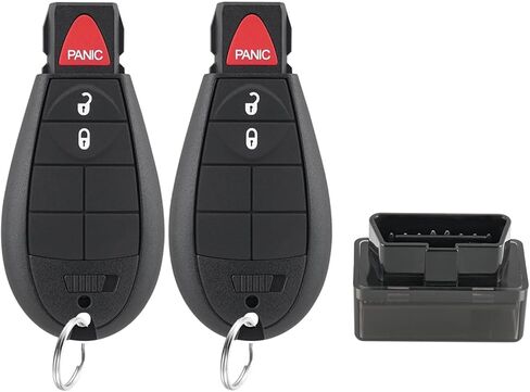 IYZ-C01C DIY Key Fob FOBIK Kit استبدال لـ 2008 2009 2010 2011 2012 Dodge Ram 1500 2500 3500 Journey Durango Grand Caravan Jeep Grand Cherokee بدون مفتاح دخول عن بعد مع أداة Obd سهلة in Kuwait
