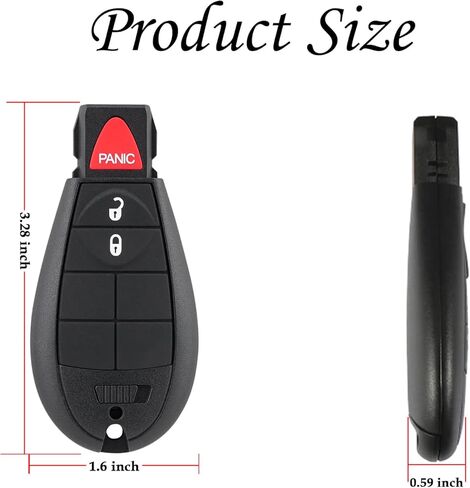 IYZ-C01C DIY Key Fob FOBIK Kit استبدال لـ 2008 2009 2010 2011 2012 Dodge Ram 1500 2500 3500 Journey Durango Grand Caravan Jeep Grand Cherokee بدون مفتاح دخول عن بعد مع أداة Obd سهلة in Kuwait