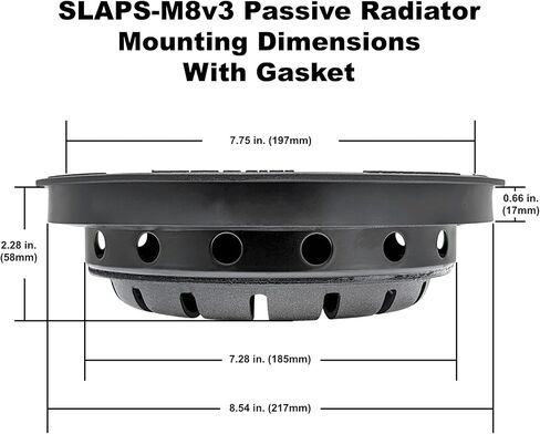 Earthquake SLAPS-M8v3 8-Inch Mass Tuned Passive Bass Radiator for Home and Mobile Audio Subwoofer Enclosures in Saudi Arabia
