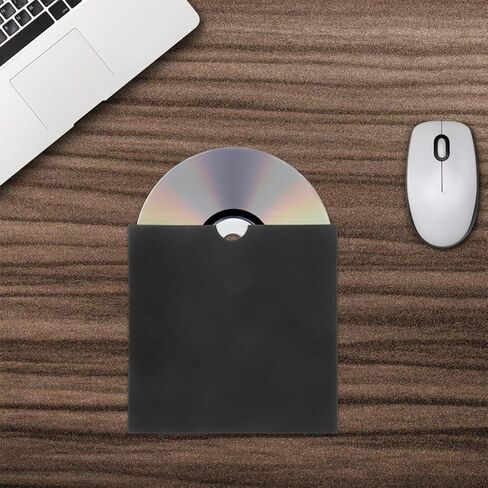 VALICLUD 20pcs CD DVD Sleeves Kraft Paper Storage Bags Black Paper CD Cases Protective Packaging for Media Organization and Travel in Saudi Arabia