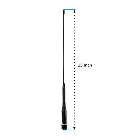 UV200 Dual Band Antenna & Truck Ham Antenna Mount Bracket with 16.5ft Coaxial Cable - Perfect for Mobile Ham Radio Setup in Saudi Arabia