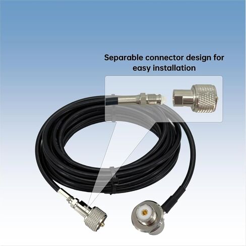 UV200 Dual Band Antenna & Truck Ham Antenna Mount Bracket with 16.5ft Coaxial Cable - Perfect for Mobile Ham Radio Setup in Saudi Arabia
