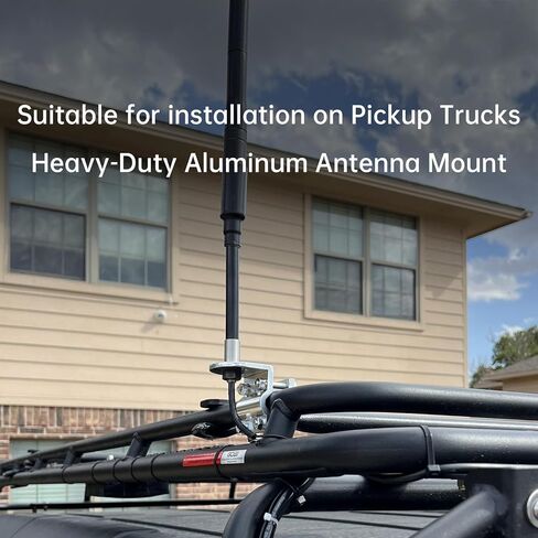 UV200 Dual Band Antenna & Truck Ham Antenna Mount Bracket with 16.5ft Coaxial Cable - Perfect for Mobile Ham Radio Setup in Saudi Arabia