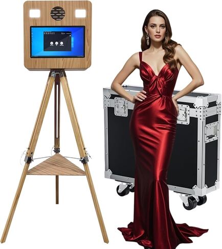 Portable Photo Booth with 15.6''Touch Screen Photo Booth Machine Ideal for Weddings,Parties,Celebrations,and Events Rental (Machine+Mini Printer) in Saudi Arabia