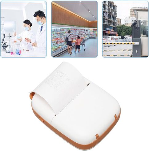 Mini Printer, Rechargeable 203DPI Thermal Printer with 3 Roll Print Paper, Wireless Portable Printer for Printing Images, Photos, Memos, Shopping Lists in Saudi Arabia