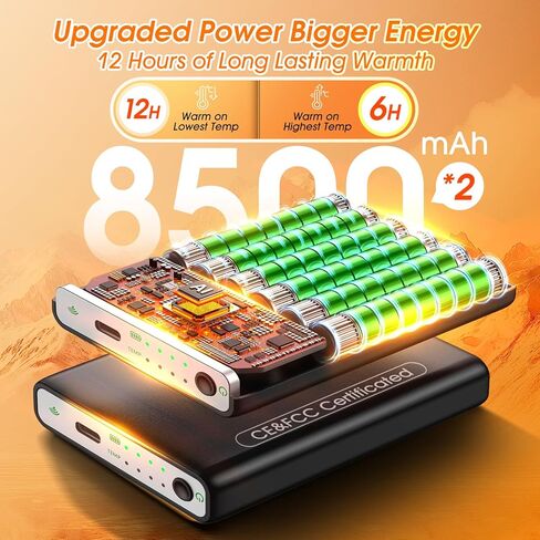 Heated Socks Rechargeable for Men Women APP Control Upgraded 17000mAh Battery Powered Heated Socks Up to 12H, Washable Electric Heating Socks for Skiing Hunting Camping Hiking Outdoor Work in Saudi Arabia