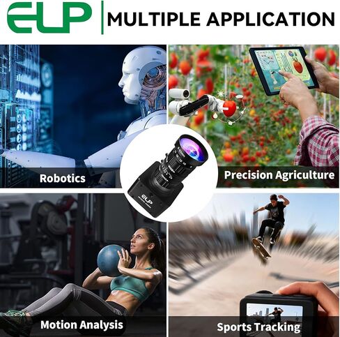 ELP High Speed USB Zoom Camera, 1080P/230fps, 4K/60fps, 12MP/30fps, USB3.0/2.0 Manual Focus Lightburn Cameras for Windows, Linux, Mac, Pi, Fast Frame 5-50mm 10X Zoom IMX577 Webcam for PC Jetson Nano in Saudi Arabia