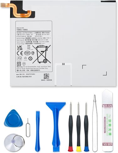 بطارية EB-BT515ABU متوافقة مع Galaxy Tab A 10.1 2019 SM-T510 SM-T510N SM-T515 SM-T515N SM-T515NZ Series GH43-04936A GH43-04935A EB-BT515ABE مع مجموعة أدوات 6150 مللي أمبير في الساعة 23.68 وات في الساعة in Kuwait