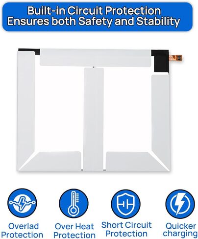 بطارية EB-BT515ABU متوافقة مع Galaxy Tab A 10.1 2019 SM-T510 SM-T510N SM-T515 SM-T515N SM-T515NZ Series GH43-04936A GH43-04935A EB-BT515ABE مع مجموعة أدوات 6150 مللي أمبير في الساعة 23.68 وات في الساعة in Kuwait