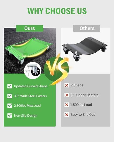 Car Dolly Set of 4, 8000LBS Heavy Duty Car Mover Dollies, Steel Wheel Skates for SUVs, Trucks, Motorcycles in Saudi Arabia