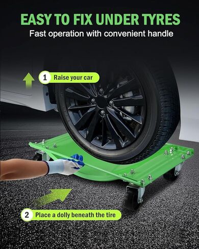 Car Dolly Set of 4, 8000LBS Heavy Duty Car Mover Dollies, Steel Wheel Skates for SUVs, Trucks, Motorcycles in Saudi Arabia