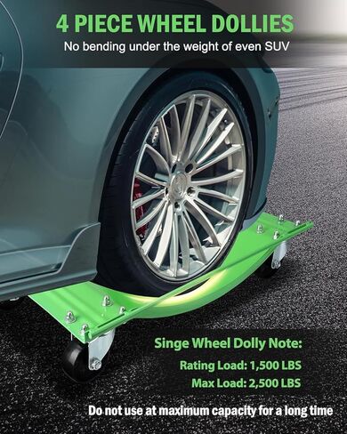 Car Dolly Set of 4, 8000LBS Heavy Duty Car Mover Dollies, Steel Wheel Skates for SUVs, Trucks, Motorcycles in Saudi Arabia