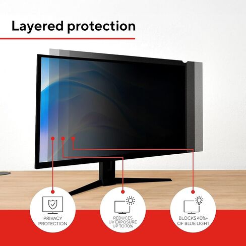 Staples TECH Privacy Filter, 22 Inch Widescreen Laptop Shield in Kuwait