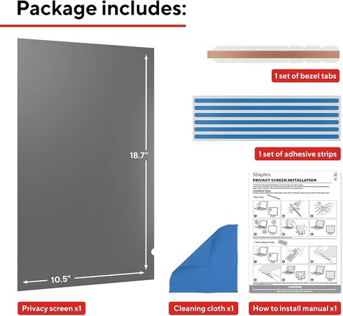 Staples TECH Privacy Filter, 22 Inch Widescreen Laptop Shield in Kuwait
