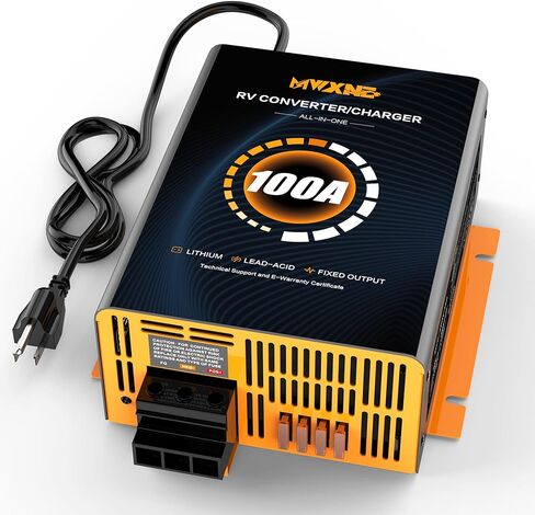 100 Amp RV Power Converter, 120V AC to 12V DC Battery Charger with Multi Smart Charging Modes,13V–16.5V Adjustable Output, RV Converter Compatible with Lithium and Lead Acid Battery in Saudi Arabia