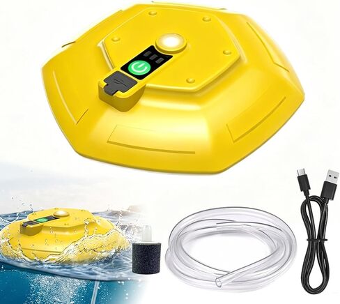 Floating Aerator, Rechargeable Aerator for Bait Bucket, IPX7 Waterproof with Type-C Charging, Portable Ultra Quiet Bubbler for Live Minnows, Fish Tank, Outdoor Fishing in Saudi Arabia