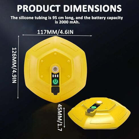 Floating Aerator, Rechargeable Aerator for Bait Bucket, IPX7 Waterproof with Type-C Charging, Portable Ultra Quiet Bubbler for Live Minnows, Fish Tank, Outdoor Fishing in Saudi Arabia