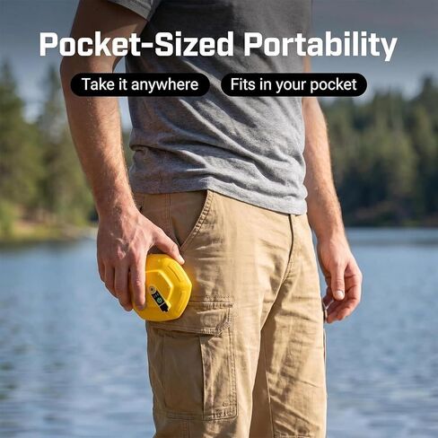 Floating Aerator, Rechargeable Aerator for Bait Bucket, IPX7 Waterproof with Type-C Charging, Portable Ultra Quiet Bubbler for Live Minnows, Fish Tank, Outdoor Fishing in Saudi Arabia