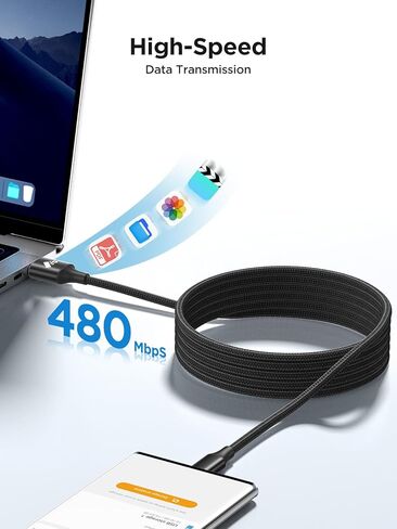 كابل Aioneus USB C بطول 10 أقدام، كابل USB A إلى C طويل 3A سلك شحن سريع، شاحن هاتف Android 5G من النوع C لهاتف Samsung Galaxy S26 S25 S24 S23 A12 A13 A15 A16 A17 A21 A25 A36 A42 A52، iPhone 17 15 16، LG in Saudi Arabia
