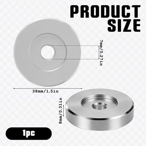 45 Record Adapter 45 RPM Adapter for Record Player Turntable Aluminum 7" Vinyl Records Players Technics Turntables Aluminum for DJ Home Turntables (Silver) in Saudi Arabia