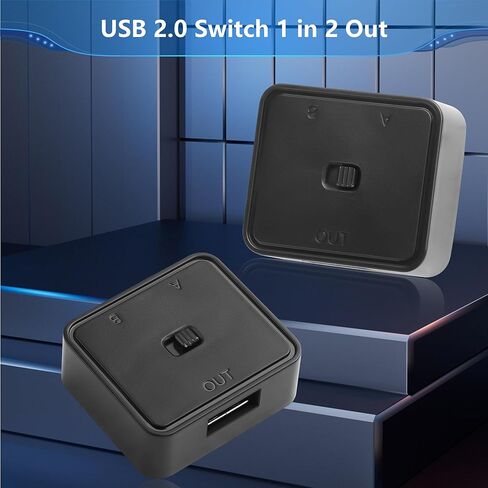 CERRXIAN 2PCS USB 2.0 Switch 1 in 2 Out,Bi-Directional USB Switch 2 Computers Share 1 Device for Printer,Scanner,Keyboard in Saudi Arabia