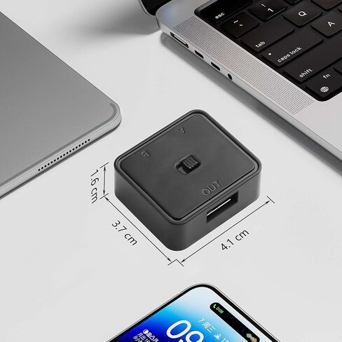CERRXIAN 2PCS USB 2.0 Switch 1 in 2 Out,Bi-Directional USB Switch 2 Computers Share 1 Device for Printer,Scanner,Keyboard in Saudi Arabia
