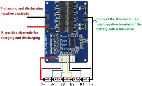 BMS 5S 30A 18V 21V 18650 Lithium Li-ion Battery 5S BMS Protection Board with Balance in Saudi Arabia