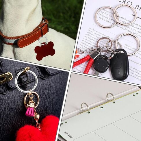 6PCS 2 Inch Metal O Ring Keychain Rings, Spring O Rings Clip Keychain Round Carabiner Clips for Keyring DIY Purse Handbag Chain Rings Clip Replacement in Saudi Arabia