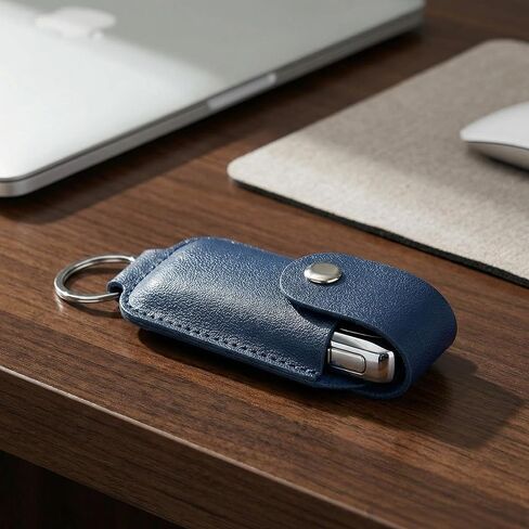 حافظة محرك أقراص فلاش USB من جلد البولي يوريثان مكونة من قطعتين مع سلسلة مفاتيح، غطاء حامل لمحرك الإبهام مضاد للفقدان، منظم حقيبة تخزين عصا الذاكرة المحمولة، غطاء حماية USB لحقيبة الكمبيوتر المحمول والمفتاح (الجراب فقط) in Kuwait
