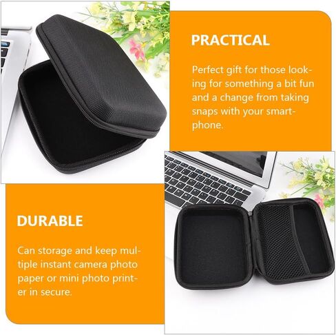 Cable Pouch Travel Cord Organizer Case Protable EVA Photo Printer Bag, Black in Saudi Arabia