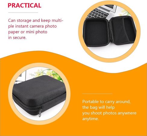 Cable Pouch Travel Cord Organizer Case Protable EVA Photo Printer Bag, Black in Saudi Arabia